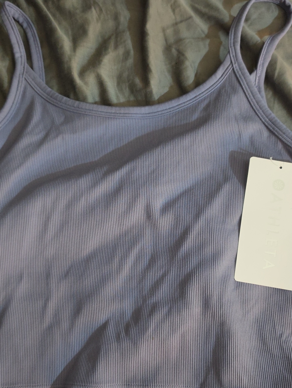 Nwt Athleta Powervita Rib Twist Tank Karma Twist Size 1x